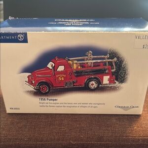 Department 56 Classic Cars 1956 Pumper - Red and Gold